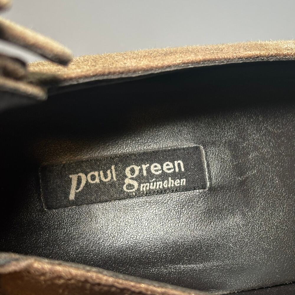 Paul Green Tan Suede Ballerina Wedge Flats Strappy Womens Size UK 4.5 US 7 - Picture 5 of 7